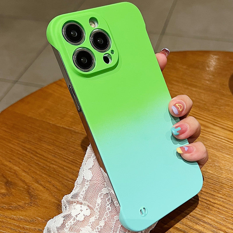 Vibrant Gradient Ombre iPhone Case | Soft Matte Liquid Silicone Cover with Camera Lens Protection, Shockproof Slim Fit