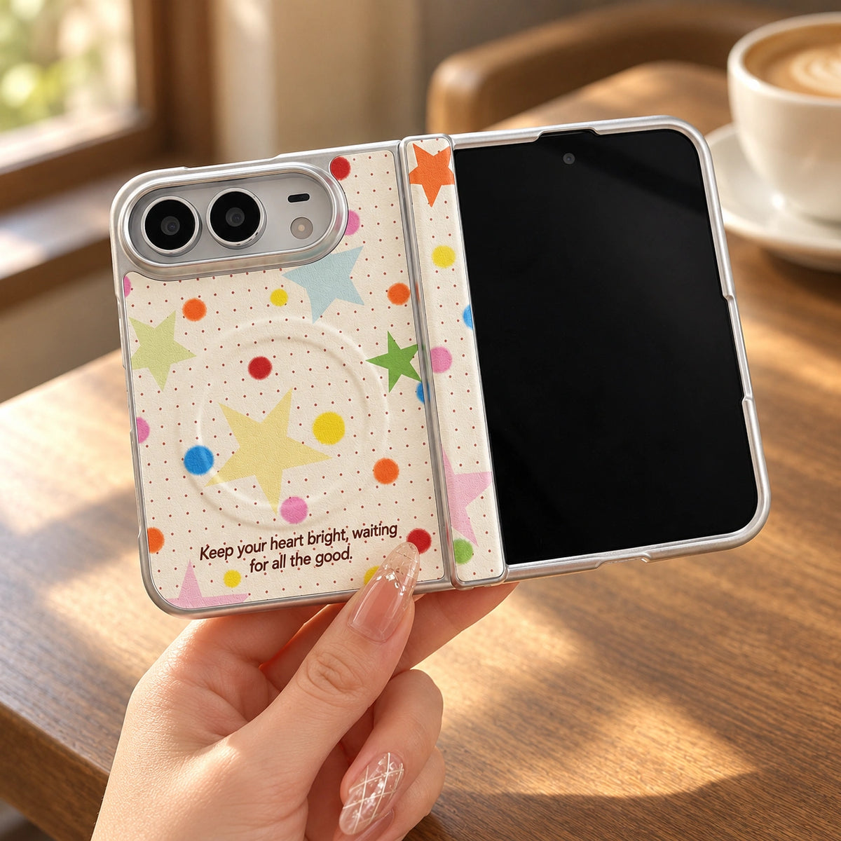 Playful Stars iPhone Duo Case, styled product photo