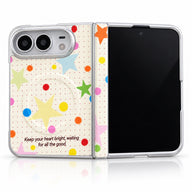 Playful Stars iPhone Duo Case in Cream Polka Dot Stars