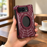 Spiderweb Armor Ring Stand iPhone Duo Case, styled product photo 2
