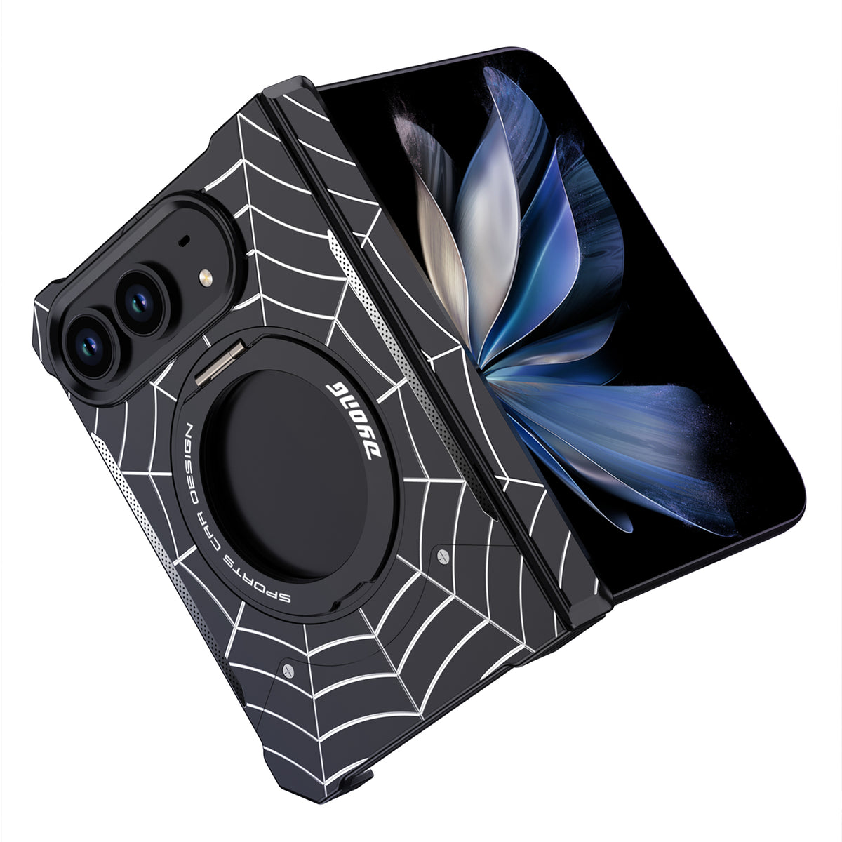 Spiderweb Armor Ring Stand iPhone Duo Case - Original product photo 5