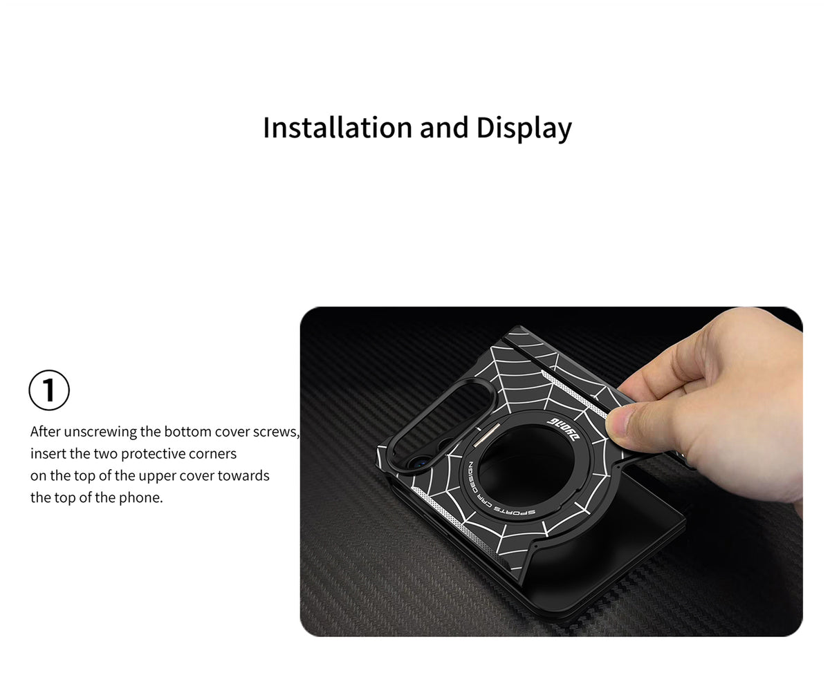 Spiderweb Armor Ring Stand iPhone Duo Case - Original product photo 15
