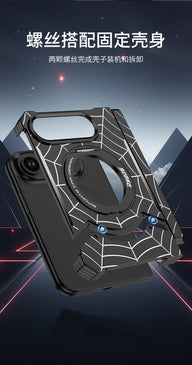 Spiderweb Armor Ring Stand iPhone Duo Case - Original product photo 20
