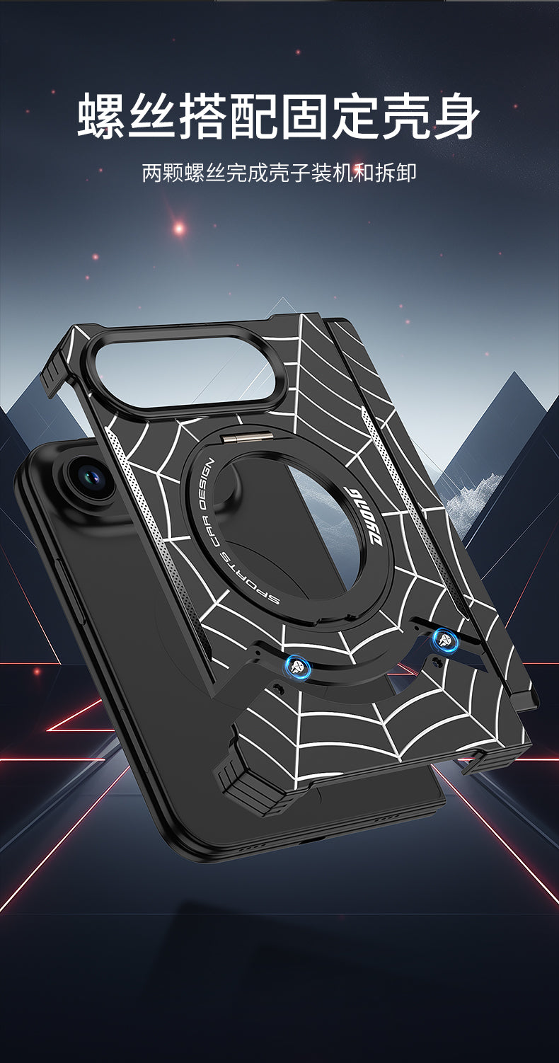 Spiderweb Armor Ring Stand iPhone Duo Case - Original product photo 20