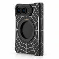 Spiderweb Armor Ring Stand iPhone Duo Case in Space Black