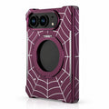 Spiderweb Armor Ring Stand iPhone Duo Case in Cherry Red