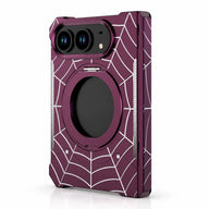Spiderweb Armor Ring Stand iPhone Duo Case in Cherry Red