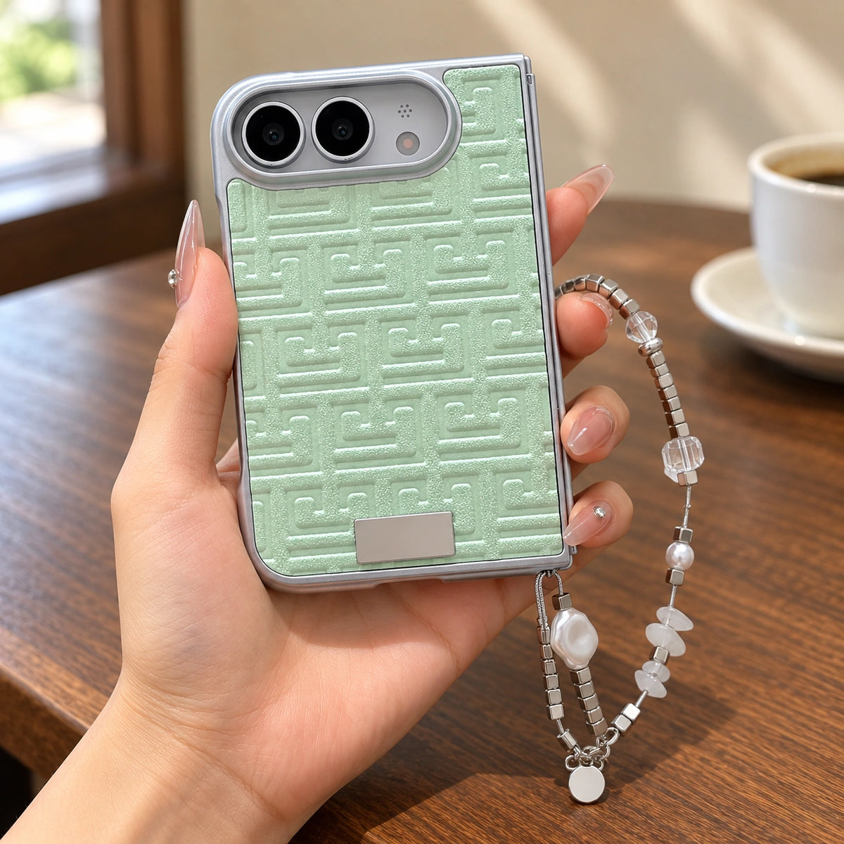 Geometric Texture iPhone Duo Case, styled product photo 2