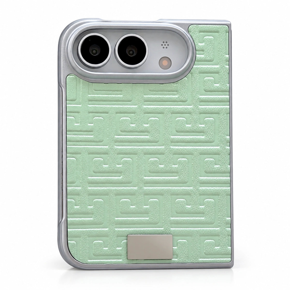 Geometric Texture iPhone Duo Case in Green, case only