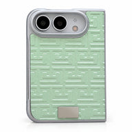 Geometric Texture iPhone Duo Case in Green, case only