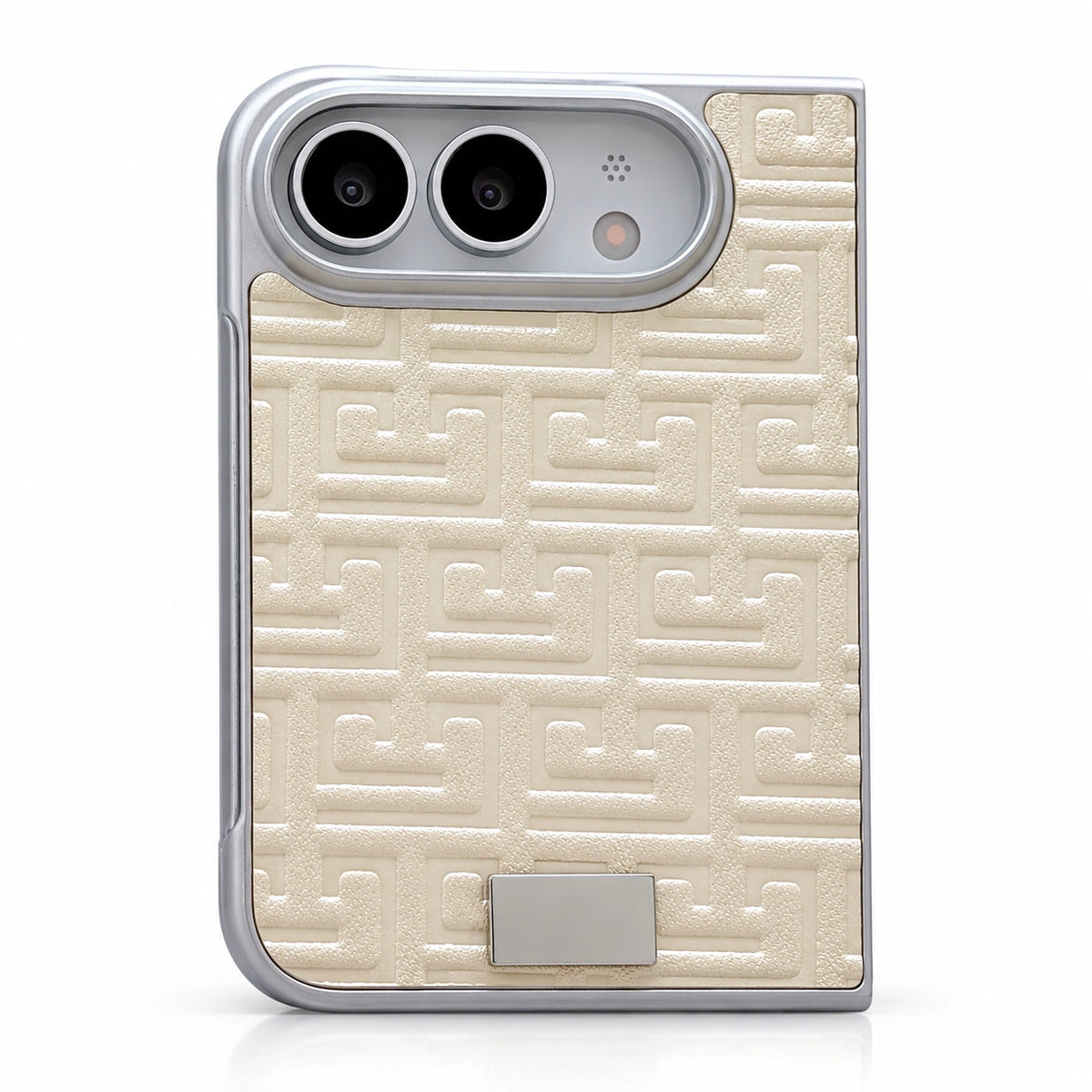 Geometric Texture iPhone Duo Case in Ivory, case only