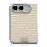 Geometric Texture iPhone Duo Case in Ivory, case only