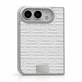 Geometric Texture iPhone Duo Case in White, case only