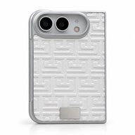 Geometric Texture iPhone Duo Case in White, case only