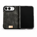 Textured Hinge-Cover iPhone Duo Case in Gray, case only
