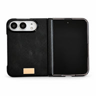 Textured Hinge-Cover iPhone Duo Case in Black, case only