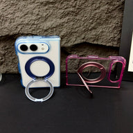 Transparent Color Ring Stand iPhone Duo Case - Original product photo 4