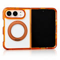 Transparent Color Ring Stand iPhone Duo Case in Orange