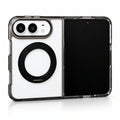 Transparent Color Ring Stand iPhone Duo Case in Black