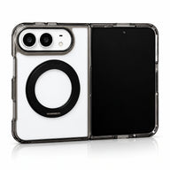 Transparent Color Ring Stand iPhone Duo Case in Black