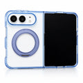 Transparent Color Ring Stand iPhone Duo Case in Blue
