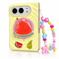 Fruit Ripple iPhone Duo Case in Yellow + Stand + Chain