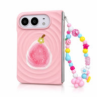 Fruit Ripple iPhone Duo Case in Pink + Chain