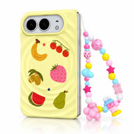 Fruit Ripple iPhone Duo Case in Yellow + Chain