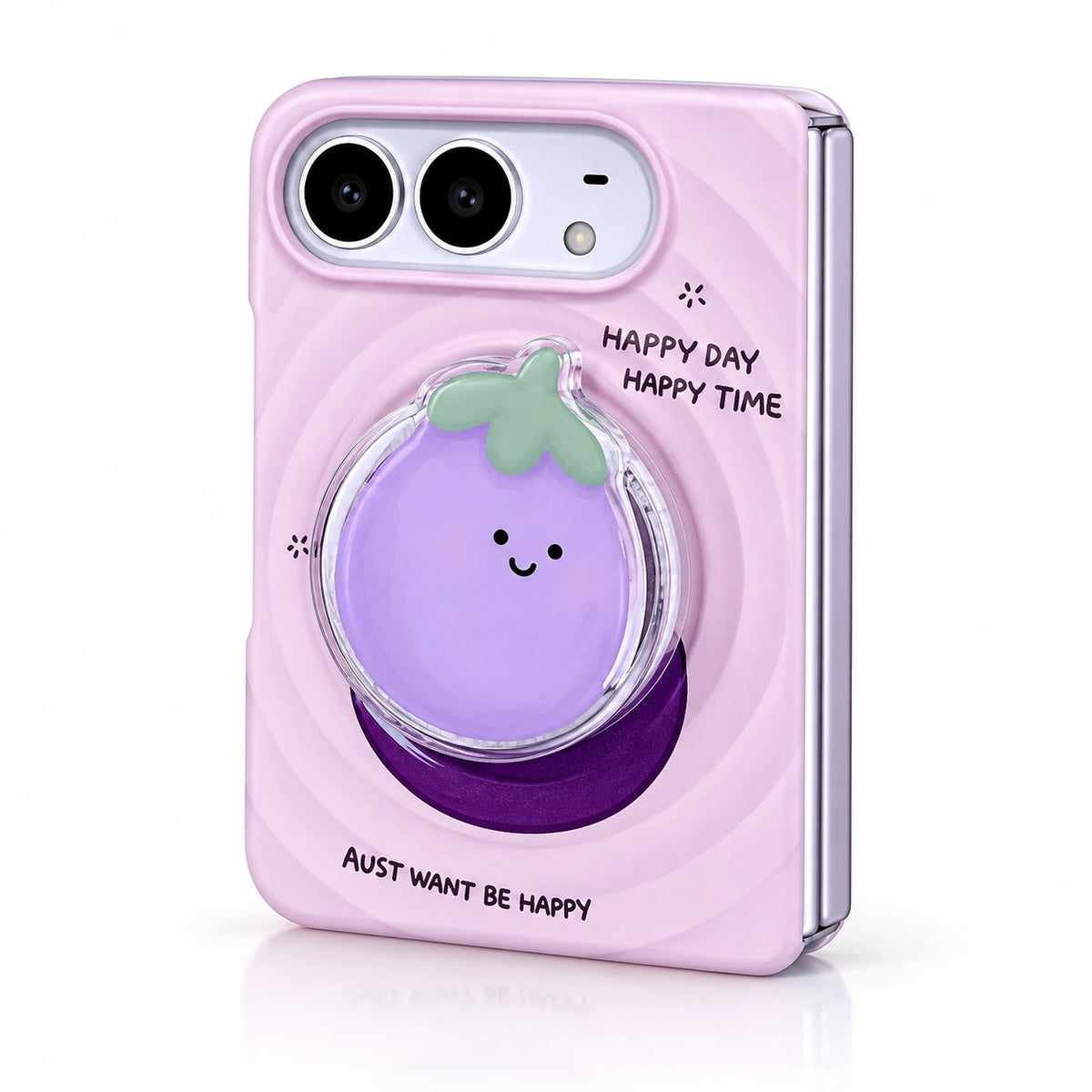 Fruit Ripple iPhone Duo Case in Purple + Stand