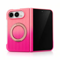 Ribbed Gradient Ring Stand iPhone Duo Case in Pink-Hot Pink