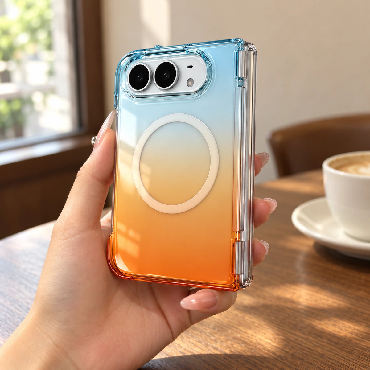 Clear Gradient iPhone Duo Case, styled product photo 2