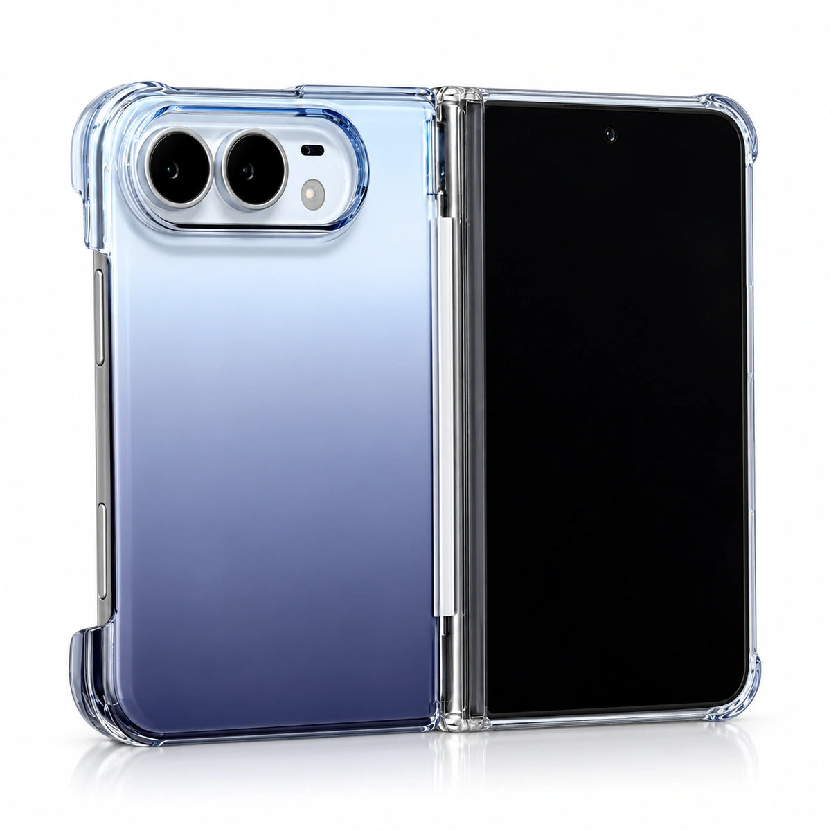 Clear Gradient iPhone Duo Case in Blue-Gray - No Ring