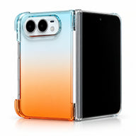 Clear Gradient iPhone Duo Case in Blue-Orange - No Ring