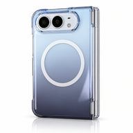 Clear Gradient iPhone Duo Case in Blue-Gray + Magnetic Ring