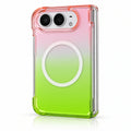 Clear Gradient iPhone Duo Case in Red-Green + Magnetic Ring