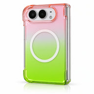 Clear Gradient iPhone Duo Case in Red-Green + Magnetic Ring