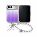 Aurora Shimmer iPhone Duo Case in Aurora Purple + Chain