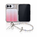 Aurora Shimmer iPhone Duo Case in Aurora Pink + Chain