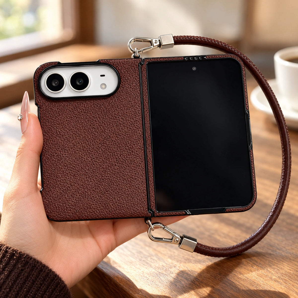 Textured Handle iPhone Duo Case, styled product photo