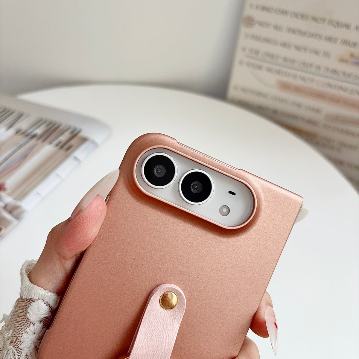 Cloud Texture Pearl Charm iPhone Duo Case - Original product photo 4