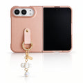 Cloud Texture Pearl Charm iPhone Duo Case in Pink
