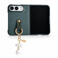 Cloud Texture Pearl Charm iPhone Duo Case in Green