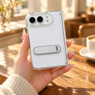 Clear Capsule Stand iPhone Duo Case, styled product photo 2