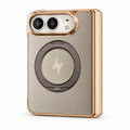 Metallic Ring Stand iPhone Duo Case in Titanium Gray