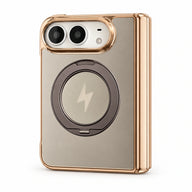 Metallic Ring Stand iPhone Duo Case in Titanium Gray