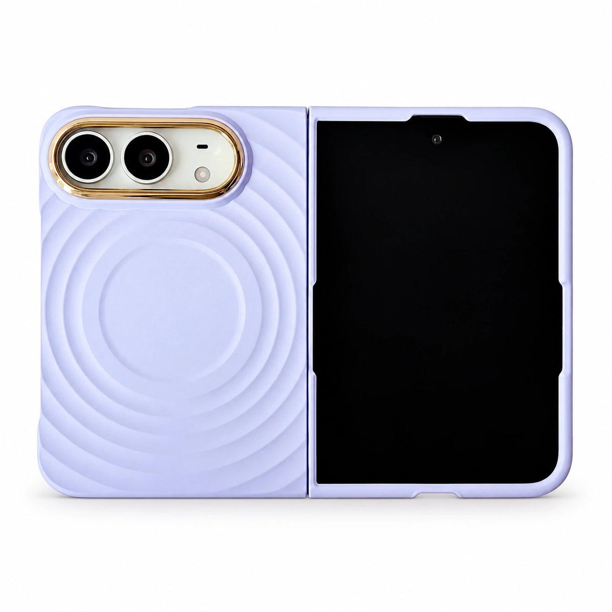 caseease ripple soft-touch iPhone Duo case with frame - Purple + Frame + Screen Protector