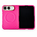 caseease ripple soft-touch iPhone Duo case with frame - Rose Red + Frame + Screen Protector