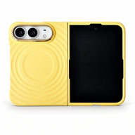 caseease ripple soft-touch iPhone Duo case with frame - Yellow + Frame + Screen Protector