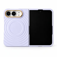 caseease ripple soft-touch iPhone Duo case with frame - Purple + Frame