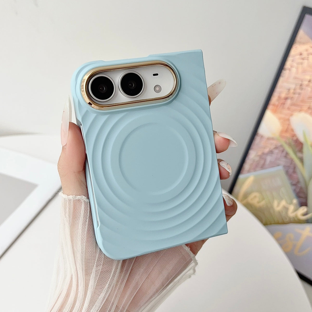 caseease ripple soft-touch iPhone Duo case with frame, product photo
